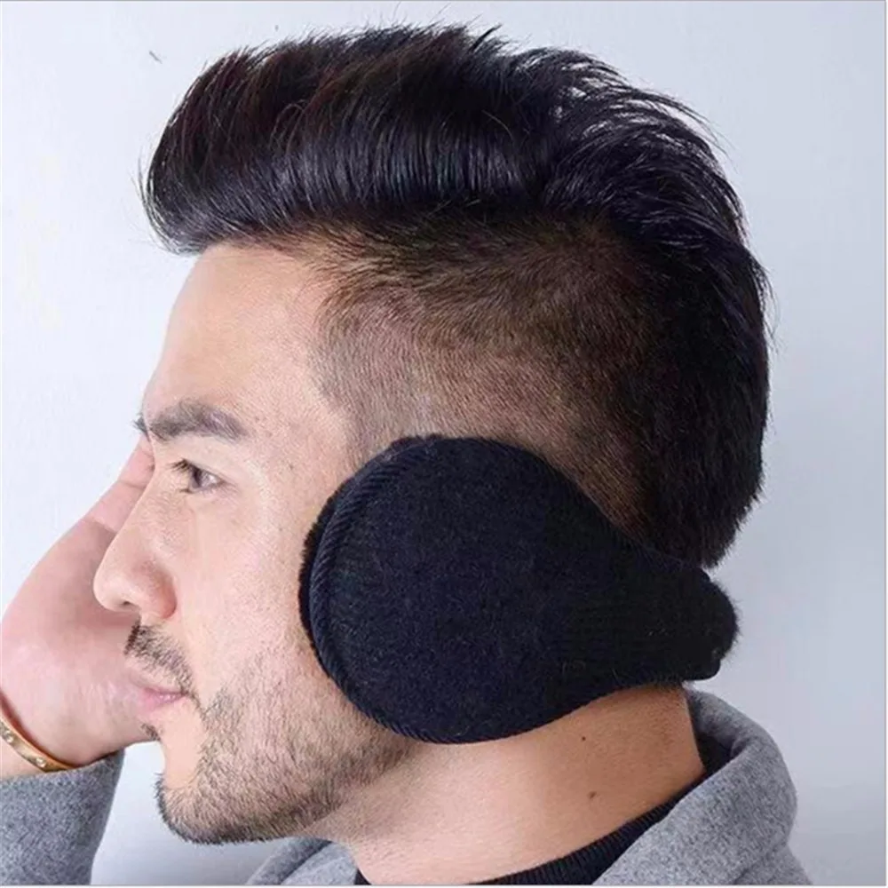 Fashion Men Women Winter Warm Solid Color Earmuffs Adjustable Ear Warmer Soft Ear Muffs Fleece Warmer Earmuff Casual Ear Warmer