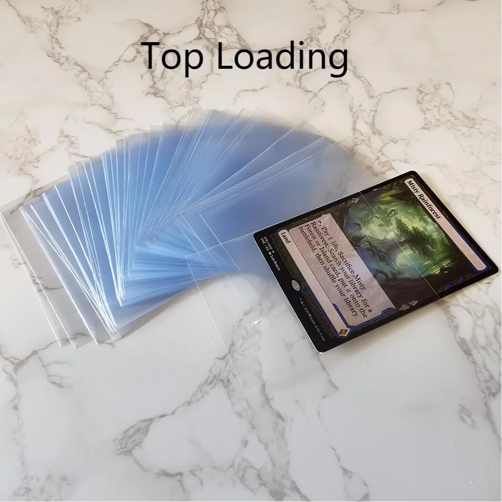 200pcs Acid Free Transparent Perfect Fit Cards Sleeves Perfect Size Clear Inner Card Cover for MGT/PKM/LOR/STAR 64x89mm