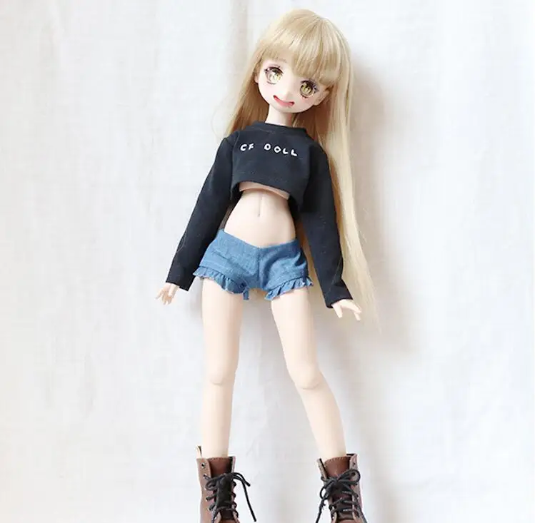 D03-P387ของเล่นเด็ก BJD DD SD MSD 1/6 1/4 1/3ตุ๊กตาเสื้อผ้ากางเกงยีนส์กางเกง1Pcs