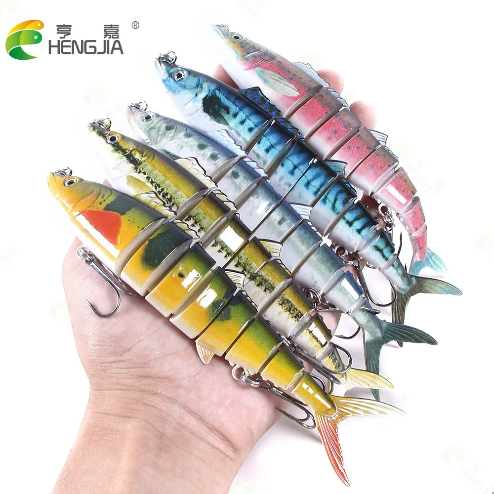 

New 38g Multi Section 3D Bionic Plastic Fish Fishing Lure Swing Diving Hard Bait 17.8cm Sea Boat Trolling Fishing ​Accessories