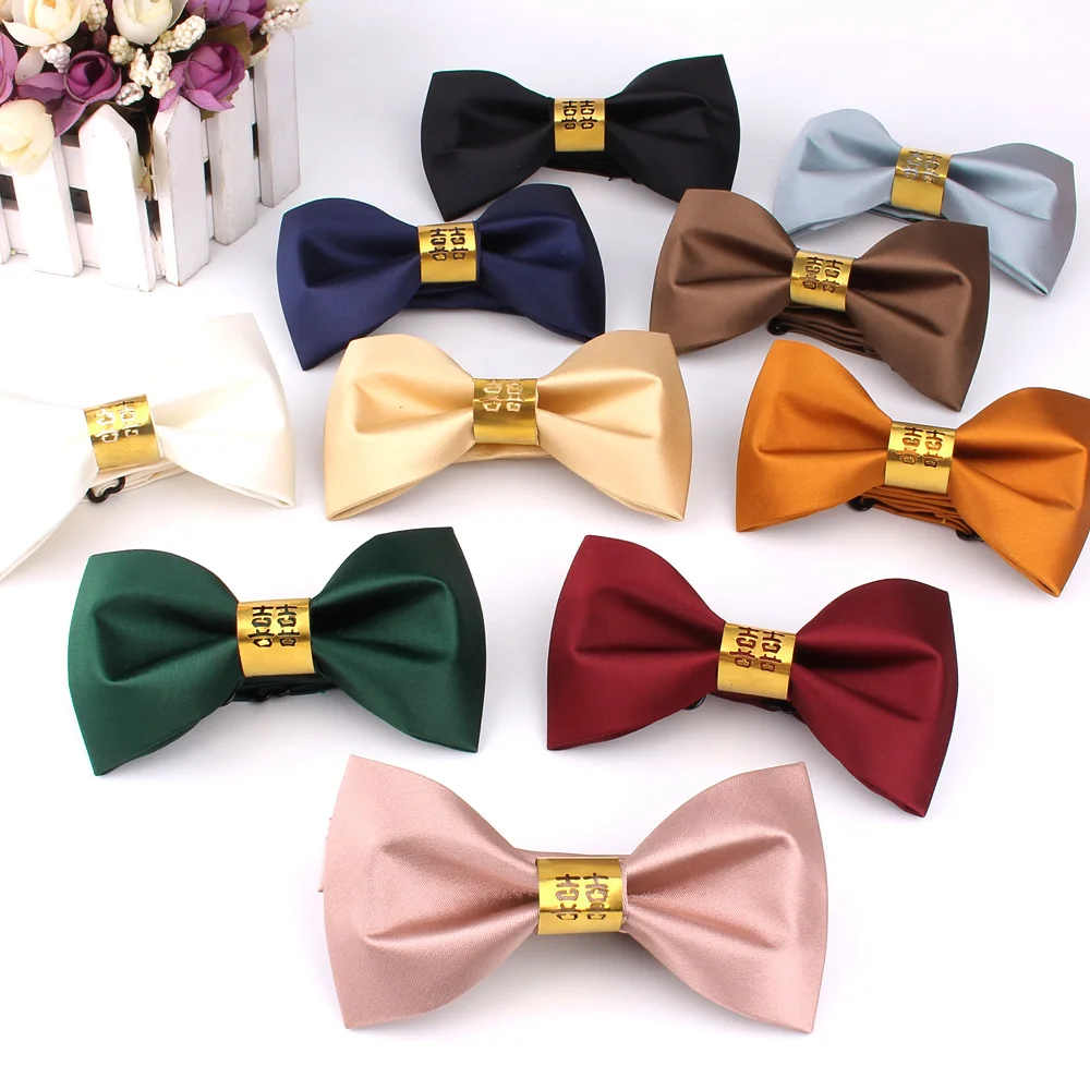 

Wedding Bowtie For Groom Fashion Satin Bow tie For Men Women Bowknot Adult Bow Ties Cravats Candy Color Groomsmen Bowties