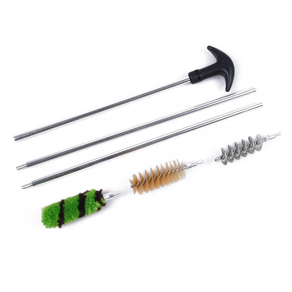 6Pcs/set Rod Brush Cleaning Kit Aluminum For 16 GA Gauge Gun Hunting Rifle Cleaning Tool