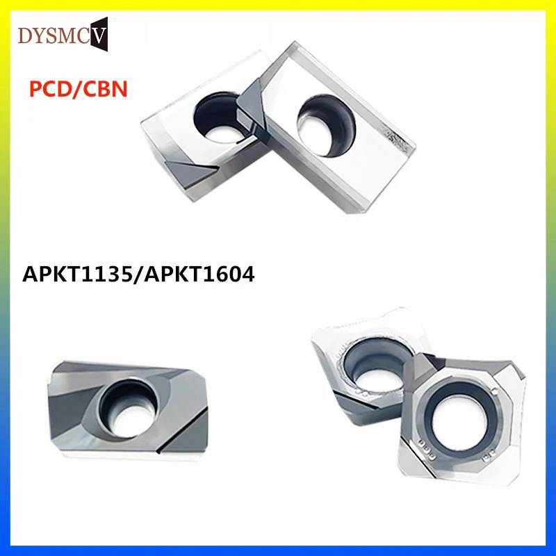 APKT1135 APKT1604 PCD CBN APKT 1135 1604 PCD CBN Diamond Inserts Milling Turning Tool Milling Inserts CNC lathe Turning Inserts