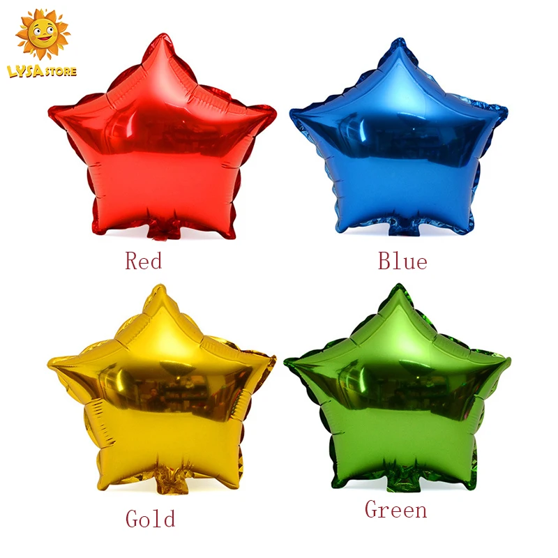 

10-18inch Aluminum Film Ballon Five Pointed Star Balloons Of Various Colors Wedding Arrange Anniversary Decoration Baby Shower