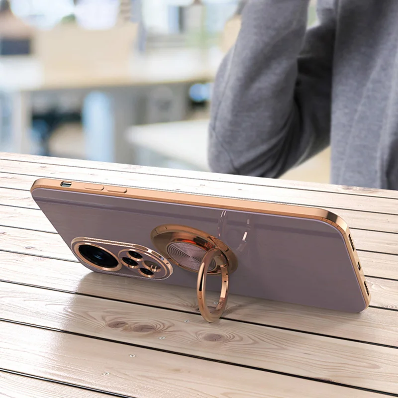 Ring Holder Case For Huawei Honor 70 Pro Honor60 80 P50 P40 P30 Mate60 Mate 30 40 50 60 Protective Luxury Plating Phone Cover image 4