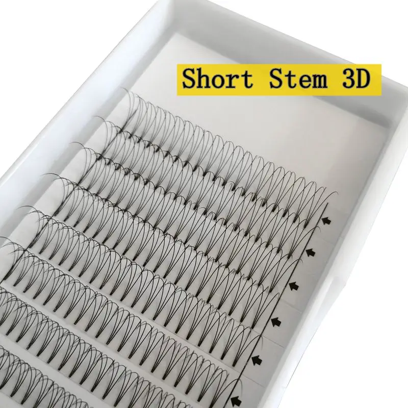 Commercio all'ingrosso 10 vassoi/lotto ventilatori Premade a stelo corto ciglia estensioni ciglia Volume migliore qualità 3D 4D 5D trucco ciglia individuale