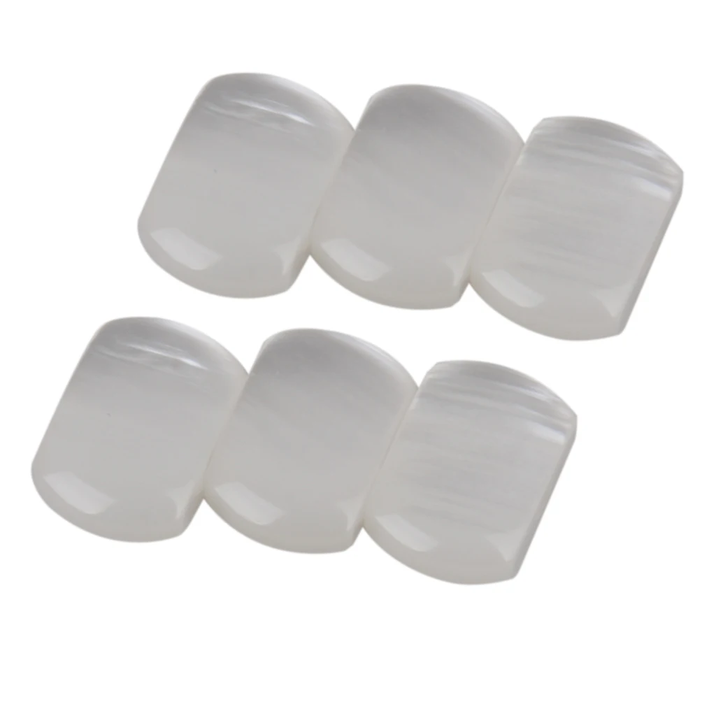 6 White Pearloid Acrylic Buttons Machine Head button For Guitar Tuner Machine Heads Tuning Keys