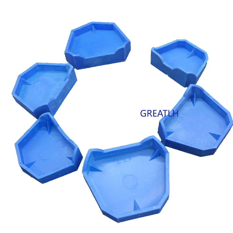 

6Pcs/set Dental Mold Plaster Base Denture Tray 3 Sizes Dental Model Base Set Dental Lab Former Base Kit