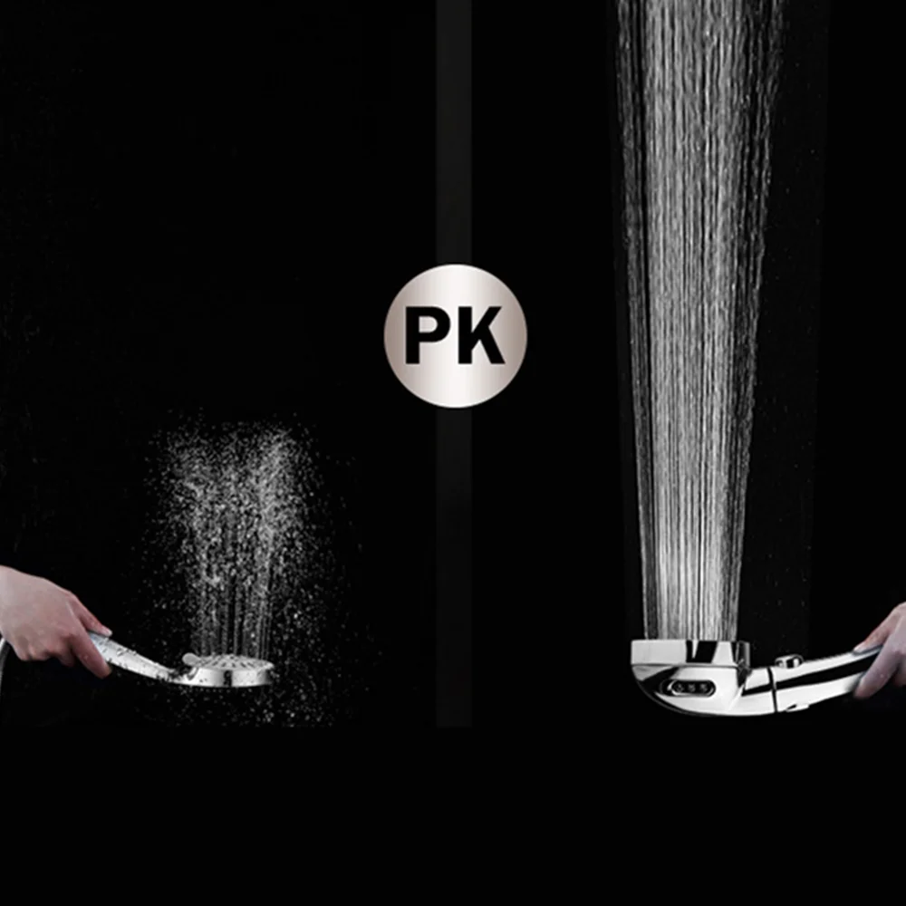Handheld głowica prysznicowa wysokiego ciśnienia Chrome 3 Spary ustawienie z ON/OFF pauza przełącznik oszczędzania wody regulowany luksusowe Spa odpinany