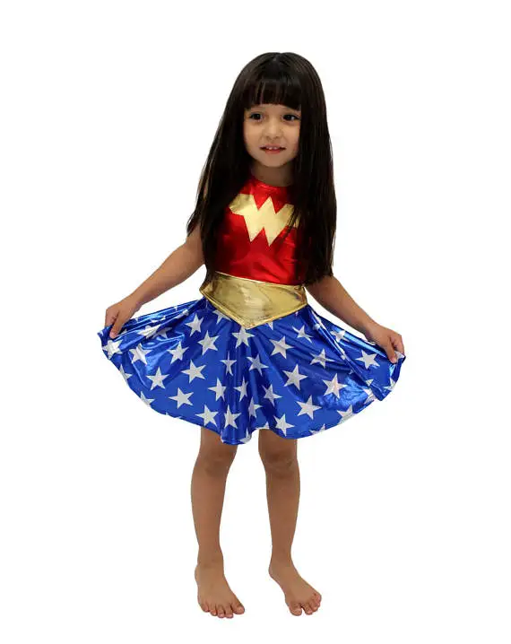 2020 Superhero Meisjes Tutu Jurk Hot Halloween Kostuum (3-9Years) Diana Party Dress