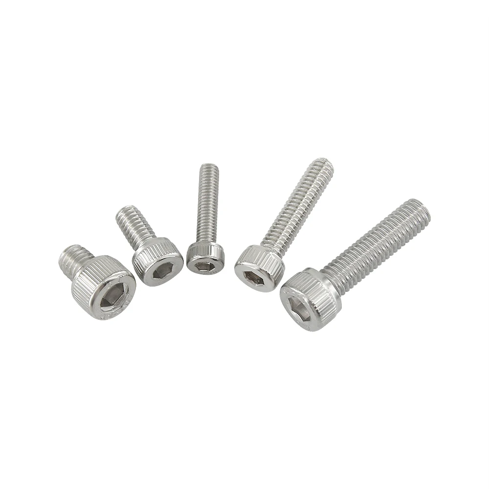 Винты из нержавеющей стали M3/M4/M5 DIN912 304 с шестигранной головкой, внутренний шестигранный болт, метрическая резьба, детали для 3D-принтера, 10 шт.