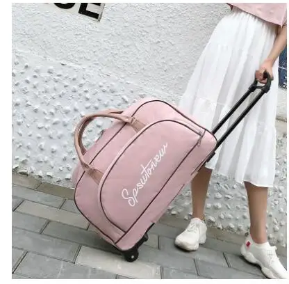 

Brand Women Travel Trolley Bag Cabin luggage Travel Rolling Baggage Bag travel bag on wheels for women suitcase Travel Duffle