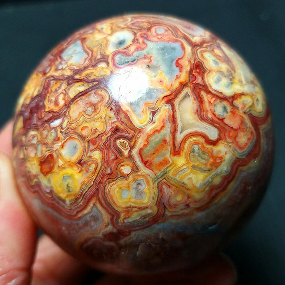 

Natural polishing crazy banded agate crystal ball