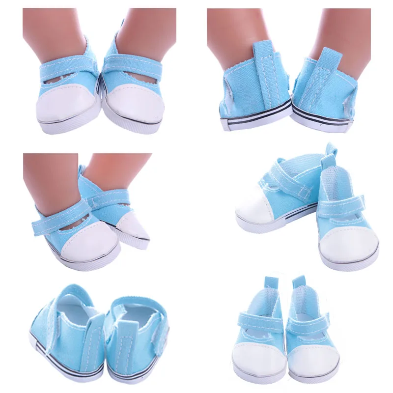 DOLL 9 Color Fashion Shoes Snadal Fit 18 Inch American 43cm Baby Doll Sneakers Generation ,Birthday Gift