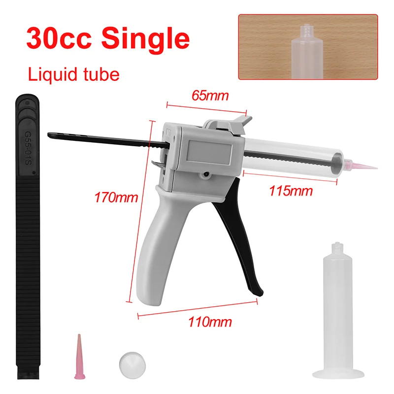 30CC 50CC Manual Glue Dispenser 30ML50ML Single Liquid Glue Gun Applicator Manual Dispensing Tool Pusher Caulking Gun