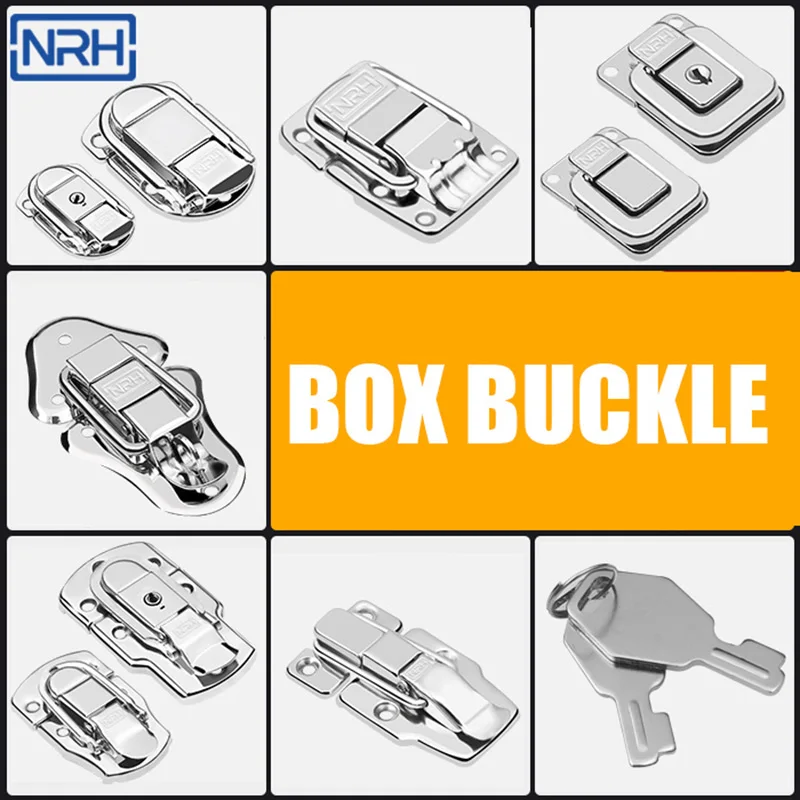 2Pcs Hardware Box Buckle Set for Tool Cabinet Lock Belt Fixed Aviation Box Accessories All Kinds of Hardware