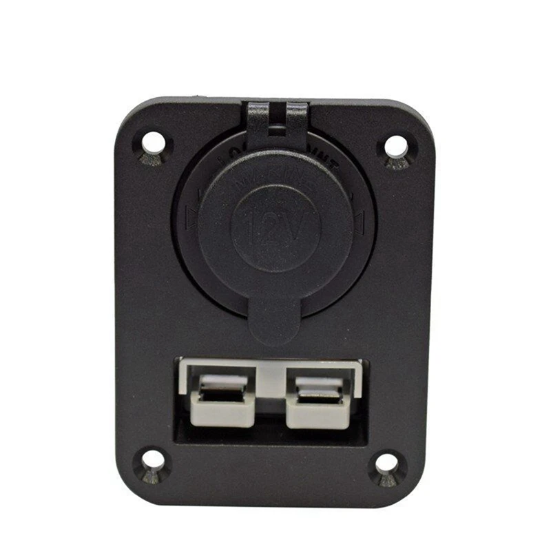 Adaptador de tomada para acendedor, 2 peças, plugue c-igarette, placa embutida para trailer caminhonete