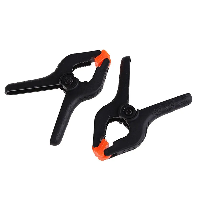 6pcs/lot 2/3/4inch Plastic Nylon Adjustable Woodworking Clamps Wood Working Tools Spring Clip Carpentry Clamps