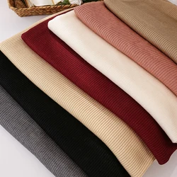 Knit Wool Viscose Soft Rib Autumn Sweater Fabric Material By Half Meters 50*150cm/Piece KA0360