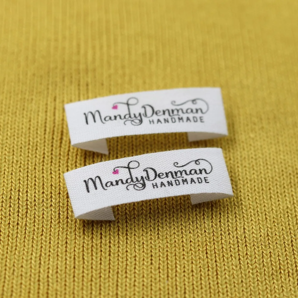 Custom Sewing labels / Brand labels, Custom Clothing Tags, Cotton Ribbon label, Handmade label (FR007)