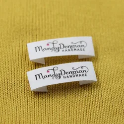 Custom Sewing labels / Brand labels, Custom Clothing Tags, Cotton Ribbon label,  Handmade label (FR007)