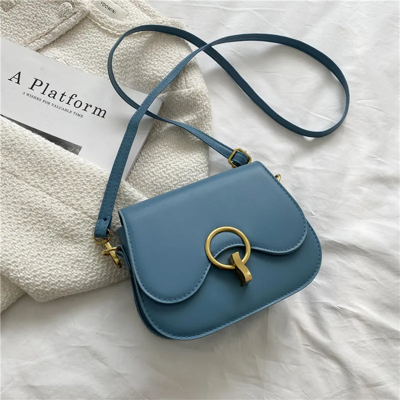 2024 New Flap Crossbody Bags For Women Fashion Lock Shoulder Bag Solid Pu Leather Ladies Handbags Cross Body