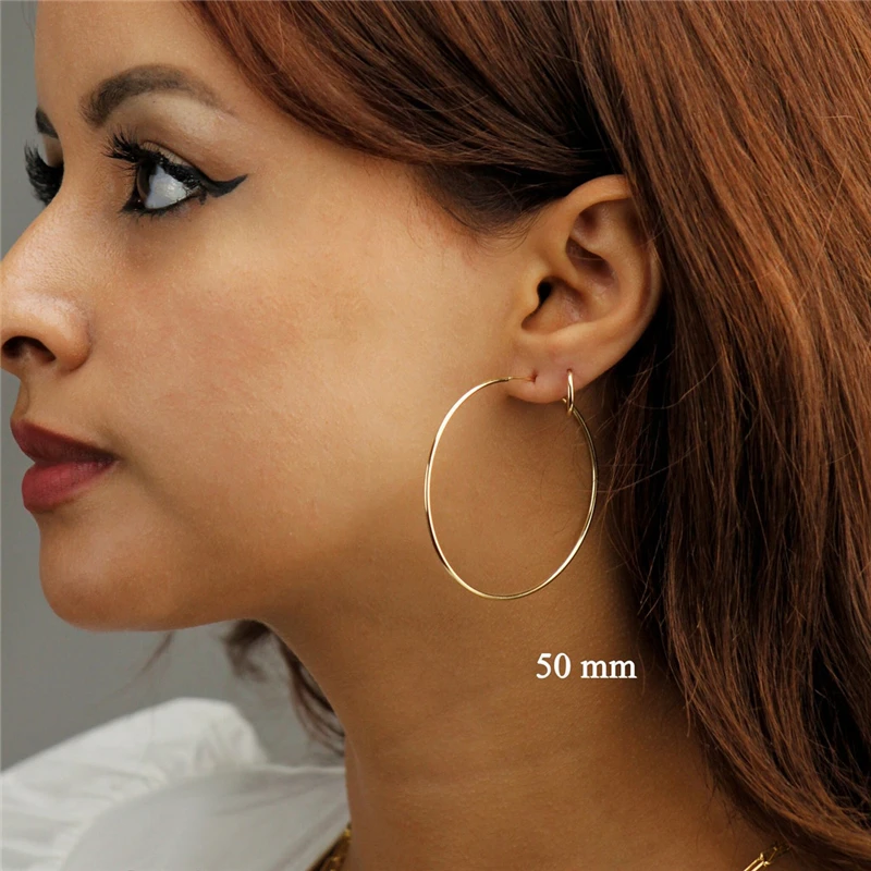 14K Goldfilled Endlos-Creolen in 10 Größen – Goldschmuck, Gold-Creolen, Brincos, Pendientes, Oorbellen, Boho Damenohrringe – Detail 24