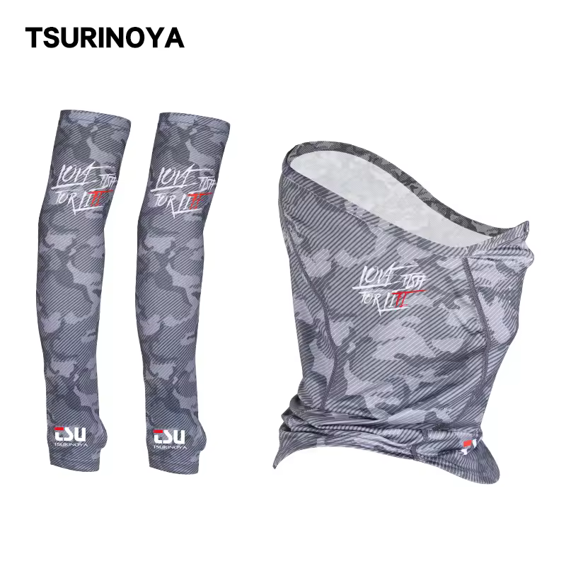 TSURINOYA Fishing Mask Breathable Head Neck Arm Sun Protector UV Protection High Elasticity Protective Arm Sleeve