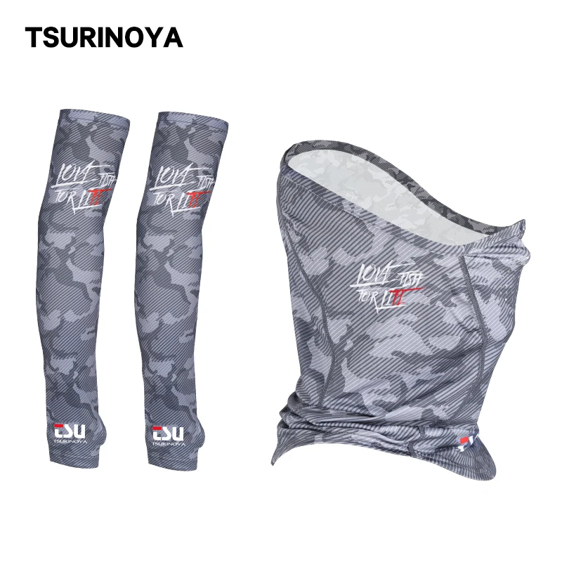 TSURINOYA Fishing Mask Breathable Head Neck Arm Sun Protector UV Protection High Elasticity  Protective Arm Sleeve