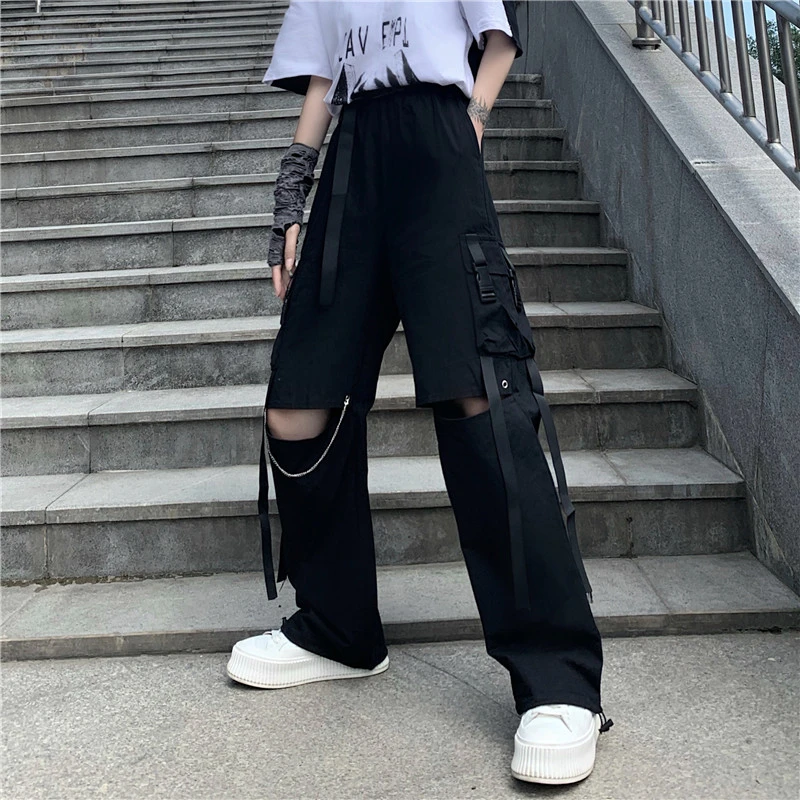 

Women pants 2022 female high waist loose harem pant trousers casual cargo pants streetwear jogger pantalones pant