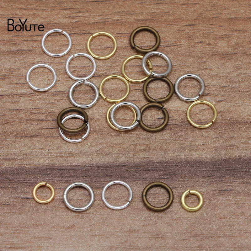 BoYuTe (100 Gram/Bag) 3.5-4-5-6MM Metal Brass Jump Ring Materials Handmade Diy Jewelry Accessories Wholesale