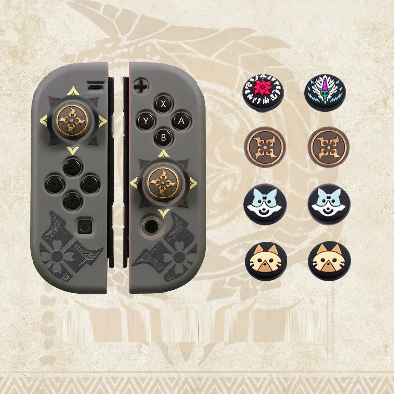 

Thumb Stick Grip Cap Joystick Protective Cover For Monster Hunter RISE Switch Oled Joy-Con Controller NS Lite Thumbstick Case