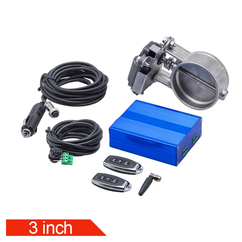 2.0/2.36/2.5/3.0 Inch Size Stainless Steel Exhaust Cutout Valve Electric Valve Control With Remote Control