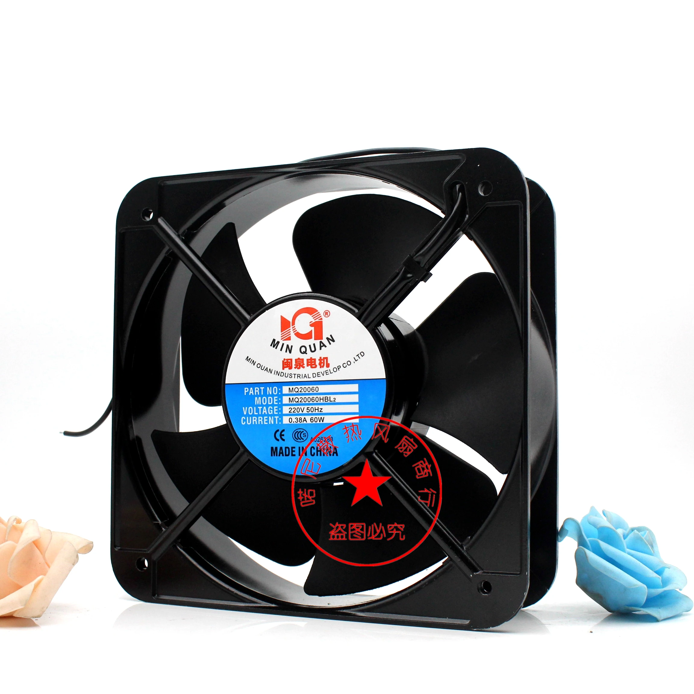 

For MING QUAN MQ20060HBL AC 220/240V 0.38A 200x200x60mm Server Square Fan