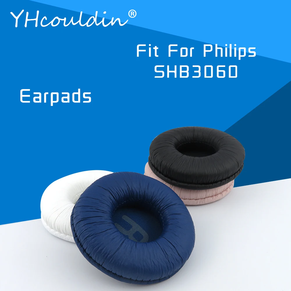 Earpads For Philips SHB3060 Headphone Accessaries Replacement Ear Cushions Wrinkled Leather Material