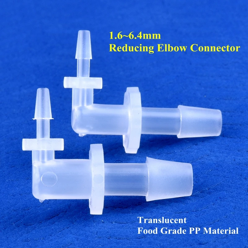 5~200Pcs 1.6~6.4mm PP Reducing Elbow Connector Aquarium Tank Air Pump Hose Joint Garden Drip Irrigation Water Pipe Pagoda Joints