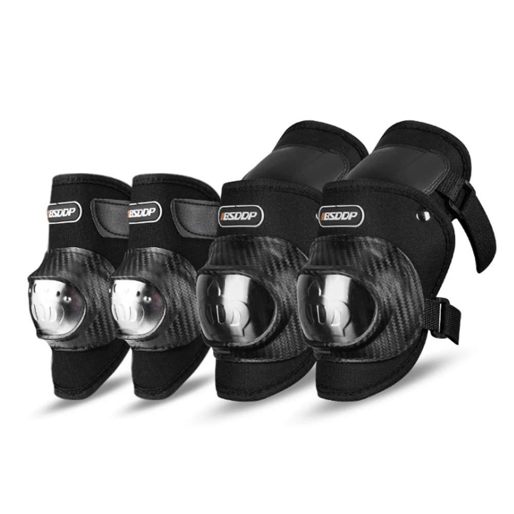 

Universal motorcycle anti-fall short four-piece knee pads and elbow pads outdoor breathable riding protective gear