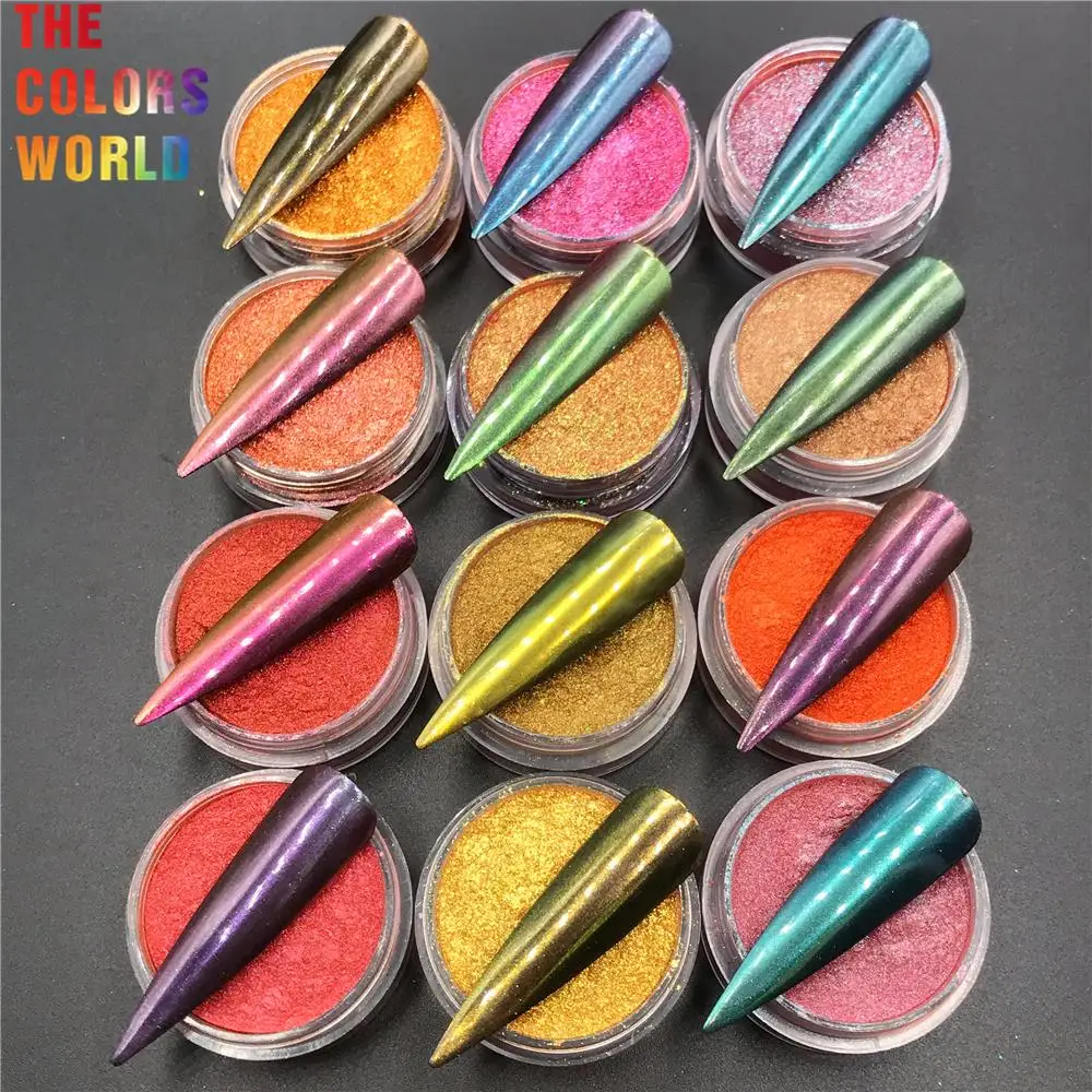 TCT-613 Unicorn Colorful Chameleon Powder Chrome Nails Rainbow Powder Rainbow  дизацн ногтей Aurora Facepaint Mermaid Manicure