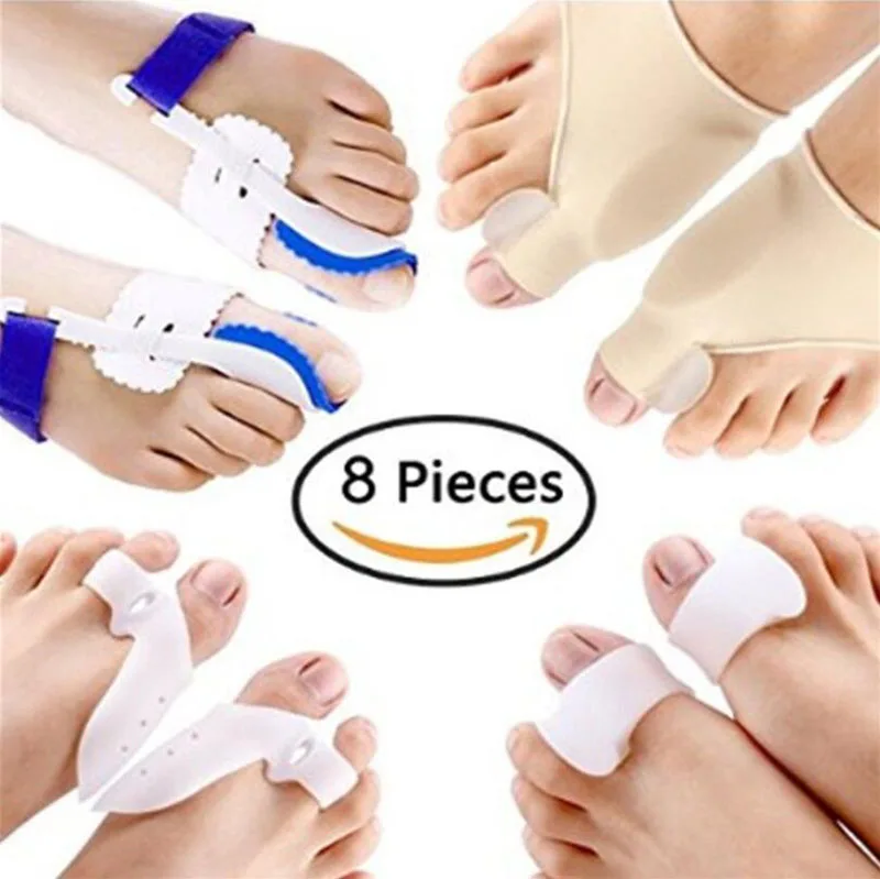 8 piece in thumb hallux valgus orthotics overlapping toe separator thumb ectropion correction