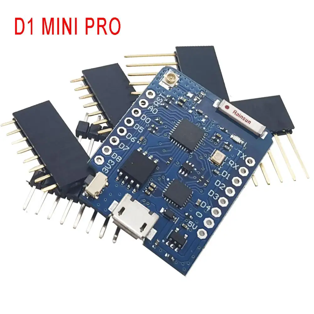 WeMos D1 미니 프로 NodeMcu 16M 바이트 Lua 와이파이 사물 인터넷 개발 보드, ESP8266 WeMos 기반, 1 개