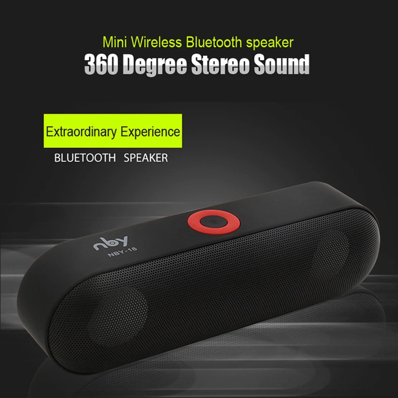 NBY 18 altoparlante Bluetooth portatile Mini altoparlanti Wireless 3D Stereo Music Surround supporto scheda TF Radio FM altoparlante Subwoofer
