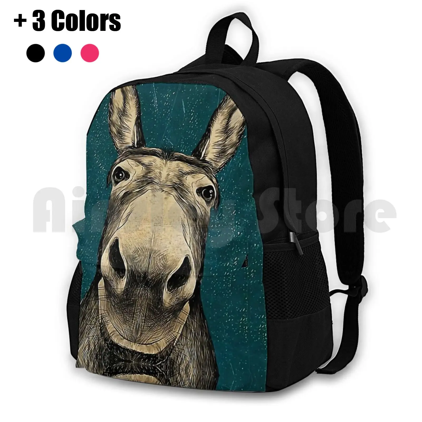 Donkey Hello Sweet Cheeks Outdoor Hiking Backpack Riding Climbing Sports Bag Animal Animals Horse Nices Cool Love Funny Fun