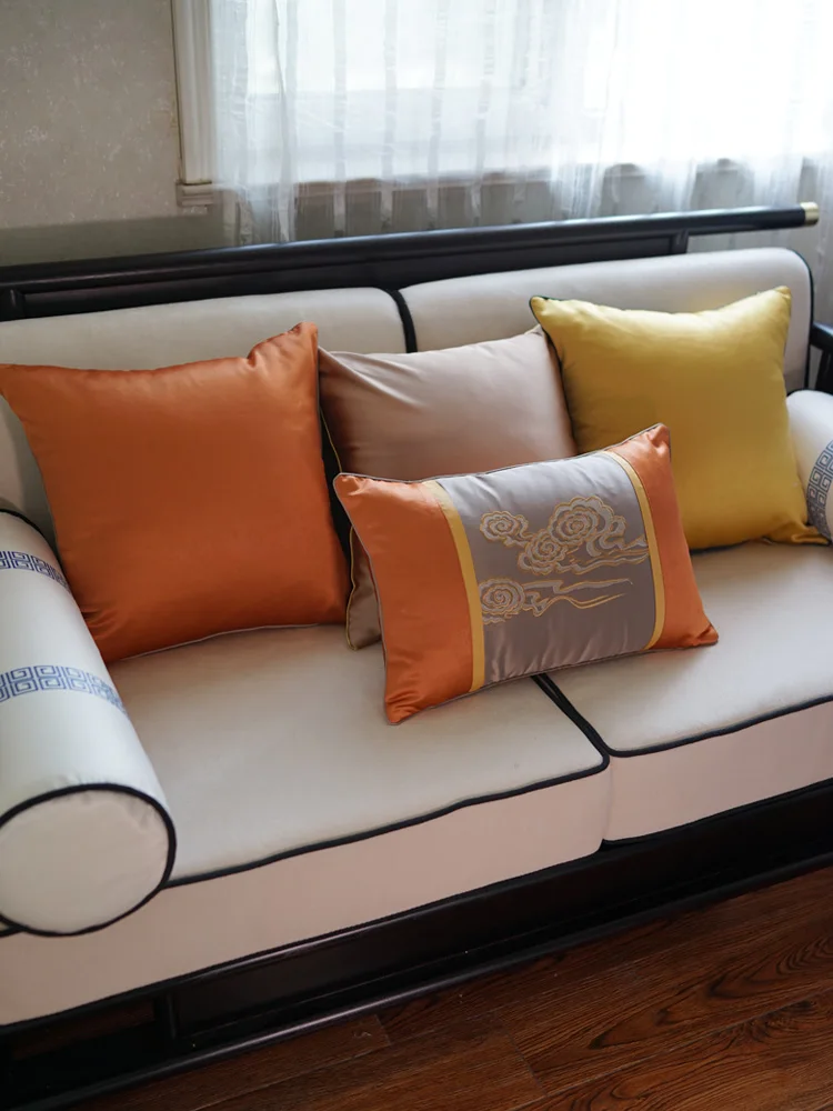

Pillow Case Cushion Cover Pure Cloud Embroidery Luxury Cojines Wedding Room Sofa Chair Bedding Hotel Decorative Floor Pillowslip
