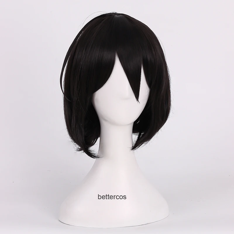 Another Mei Misaki Cosplay Wigs Short Black Styled Heat Resistant Synthetic Hair Wig + Wig Cap