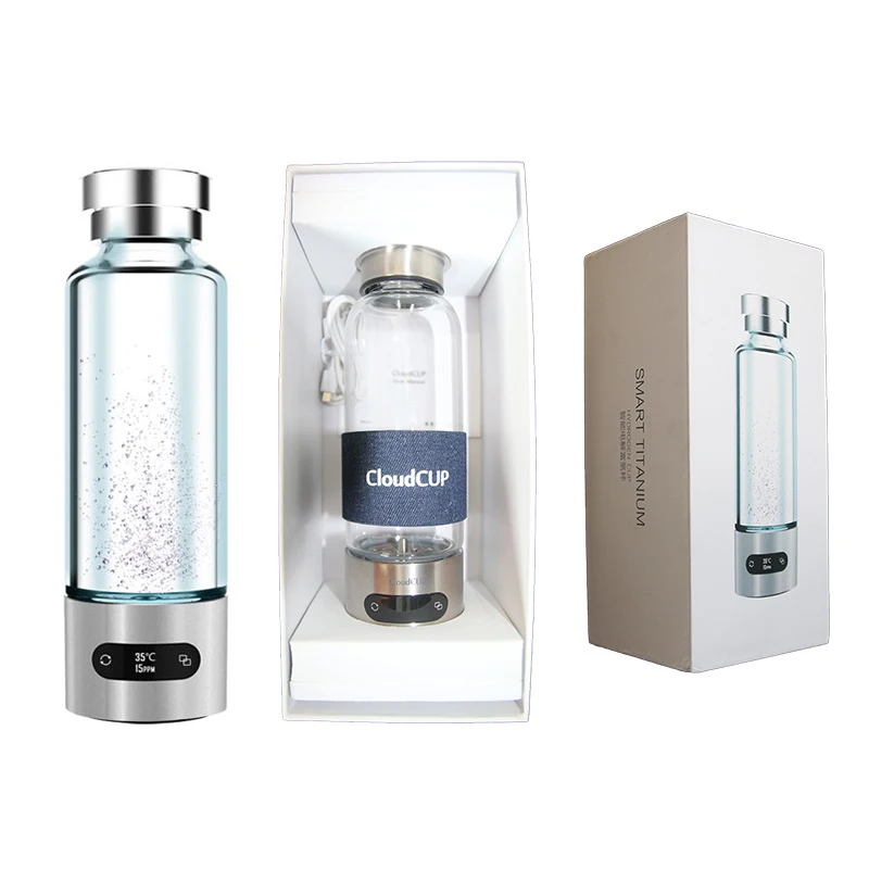 Nuvem-CUP Rastreador Hidratação Inteligente Garrafa 480ml Fabricante De Água De Hidrogênio Bluetooth IOS/Android App Touchscreen Termômetro