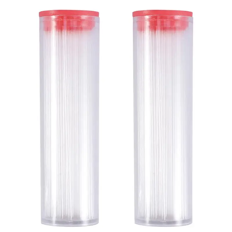 200PCS Glass Capillary Tube Micro Hematocrit Tubing Melting Tube Multi-Purpose Glass Tube For Clinic Hospital Use Red