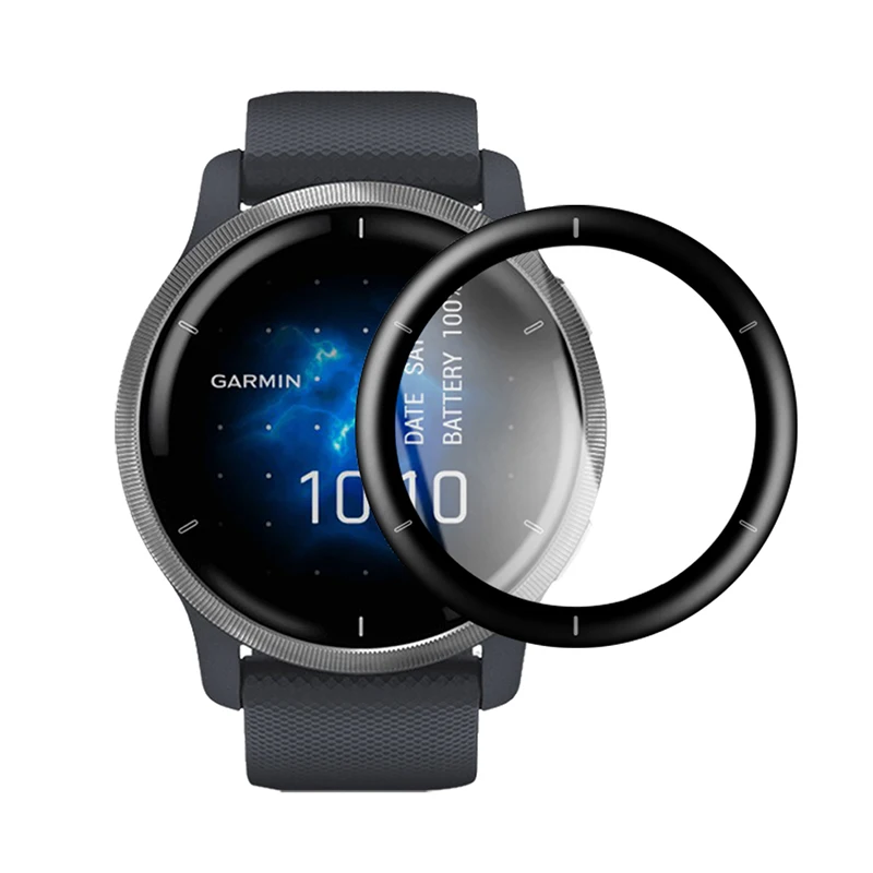 Screen Protective Film For Garmin Venu 2 Smartwatch 3D Curved Soft Edge Full Coverage Clear Scratch-Proof Protector Accessories