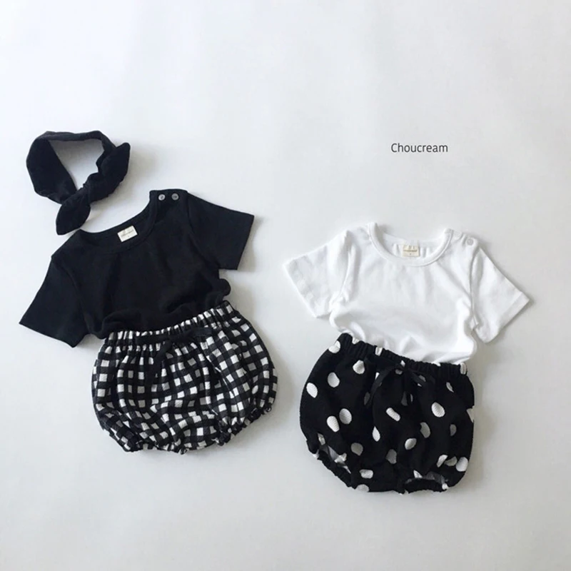 Children Clothing Sets 2024 Summer Baby Clothing Set Korean Style Toddler Boys Clothes T shirts + PP shorts Infant Girls Clothes