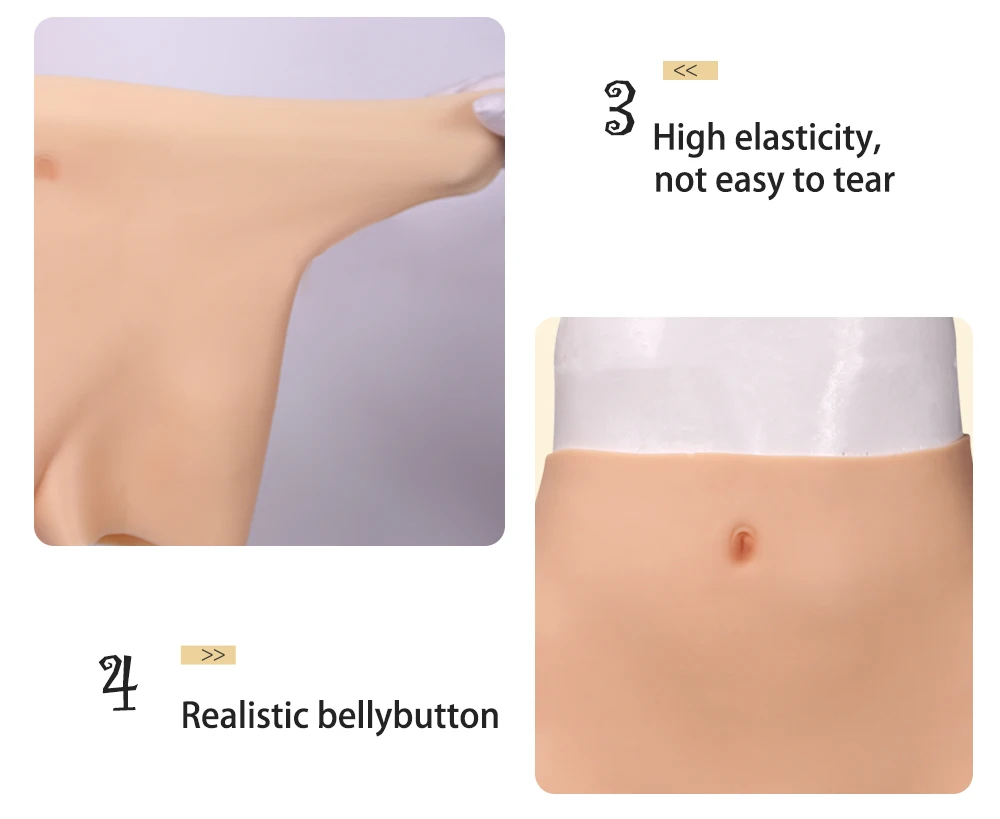 U-Charmmore 7th Oil-Free Silicone Realistic Penetrable Vagina Pants Crossdresser Pussy Panties Artificial False Buttock Enhancer