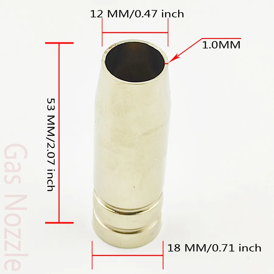 유로 스타일 MIG 용접 건 팁 노즐 쉴드 컵, 15AK 가스 노즐, MB-14AK/15AK MIG 용접 토치용, 5/10 개